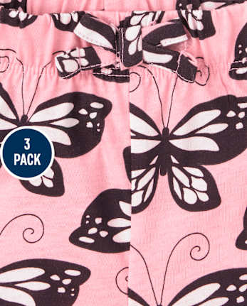 Toddler Girls Print Shorts 3-Pack