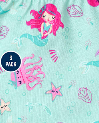 Toddler Girls Print Shorts 3-Pack