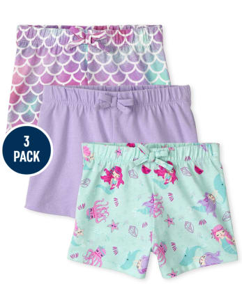 Toddler Girls Print Shorts 3-Pack