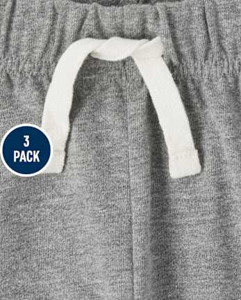 Pack de 3 pantalones cortos colorblock para niños