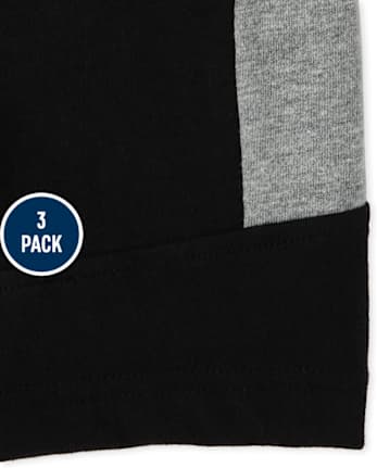 Pack de 3 pantalones cortos colorblock para niños