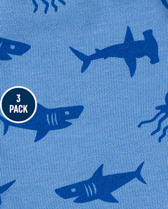 Toddler Boys Ocean French Terry Shorts 3-Pack