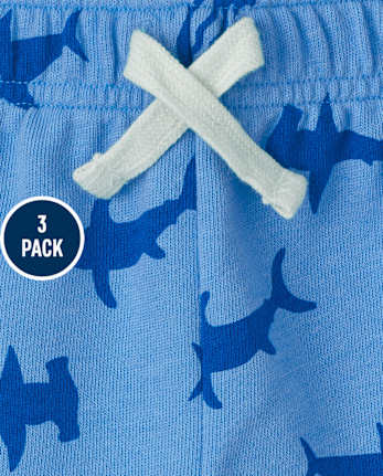 Toddler Boys Ocean French Terry Shorts 3-Pack