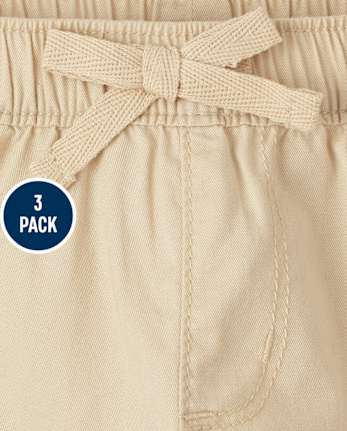 Toddler Girls Pull On Shorts 3-Pack