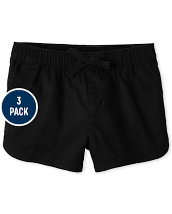 Toddler Girls Pull On Shorts 3-Pack