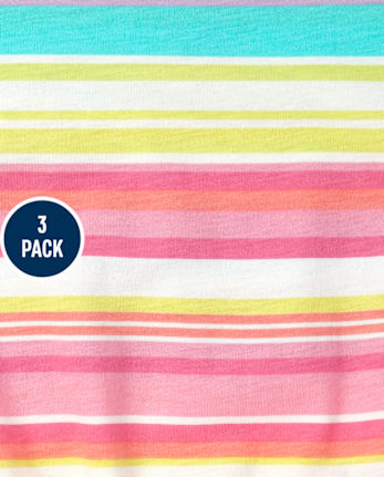 Girls Print Romper 3-Pack