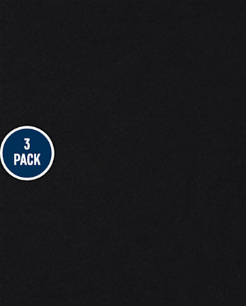 Girls Curved Hem Tee Shirt 3-Pack