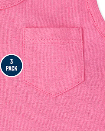 Lot de 3 débardeurs à dos nageur pour filles