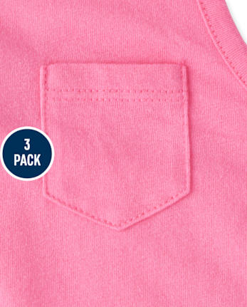 Girls Twist Back Tank Top 3-Pack