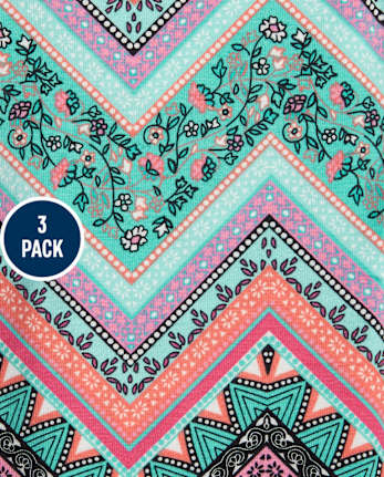 Lot de 3 leggings capri imprimés pour fille