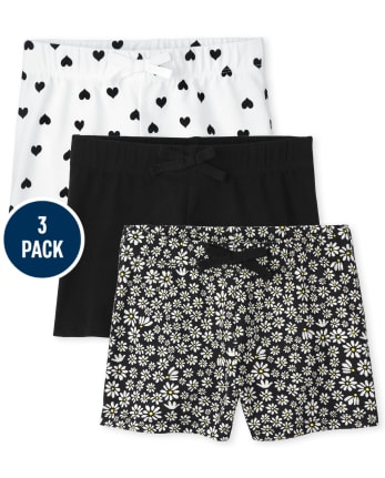 Lot de 3 shorts imprimés pour fille
