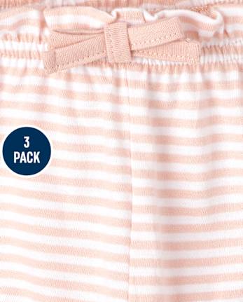 Baby Girls Pineapple Shorts 3-Pack