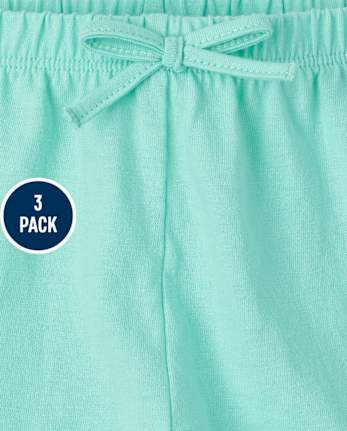Lot de 3 shorts à œillets et fleurs pour bébé fille