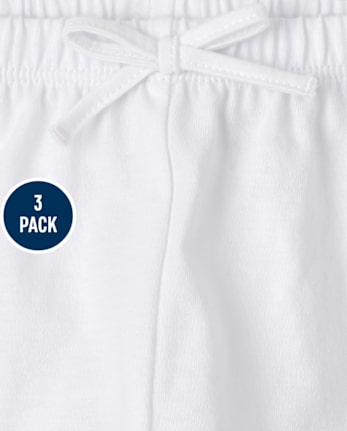 Lot de 3 shorts à œillets et fleurs pour bébé fille