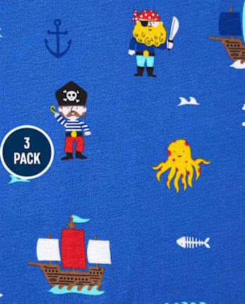 Baby Boys Pirate Romper 3-Pack