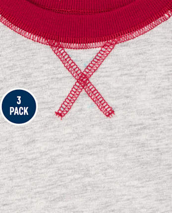 Baby Boys Colorblock Romper 3-Pack