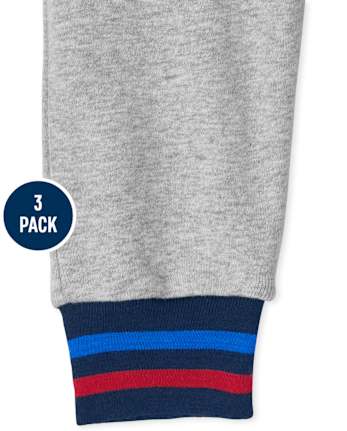 Baby And Toddler Boys Striped Snug Fit Cotton One Piece Pajamas 3-Pack