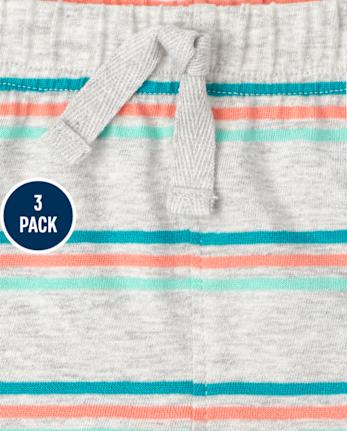 Baby Boys Striped Shorts 3-Pack