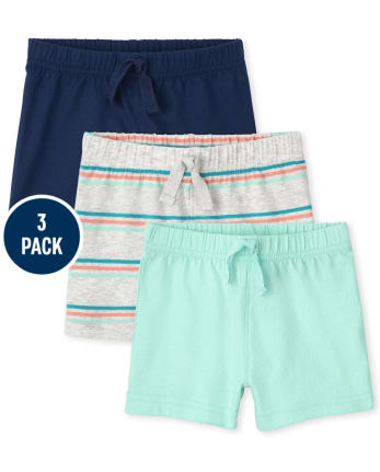 Baby Boys Striped Shorts 3-Pack