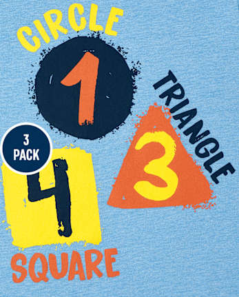 Toddler Boys Education Graphic Tee 3-Pack