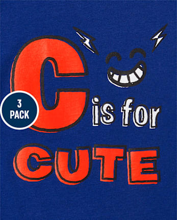 Toddler Boys ABC Graphic Tee 3-Pack