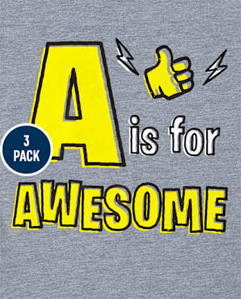 Toddler Boys ABC Graphic Tee 3-Pack
