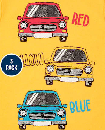 Toddler Boys Transportation Graphic Tee 3-Pack