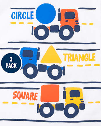 Toddler Boys Transportation Graphic Tee 3-Pack