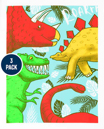 Toddler Boys Dino Graphic Tee 3-Pack