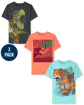 Boys Robot Graphic Tee 3-Pack
