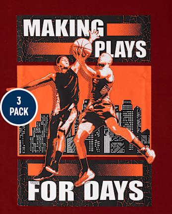 Boys Sports Graphic Tee 3-Pack