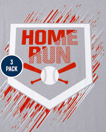 Boys Baseball Graphic Tee 3-Pack