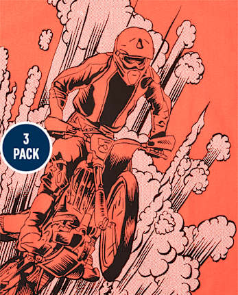 Lot de 3 t-shirts graphiques Cars pour garçons