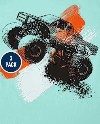 Lot de 3 t-shirts graphiques Cars pour garçons