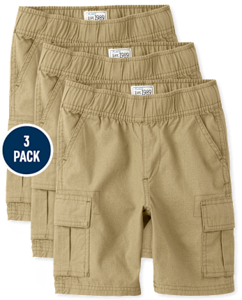 Short cargo sin cierre para niño 3-Pack - Estrecho