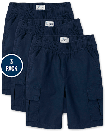 Pack de 3 shorts cargo sin cierre para niño - Husky