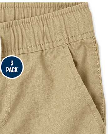 Pack de 3 pantalones cortos deportivos sin cordones para niño - MULTI CLR