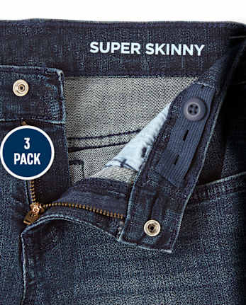 Pack de 3 vaqueros súper ajustados para niño - Estrecho