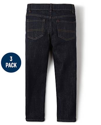 Boys Straight Jeans 3-Pack - Slim