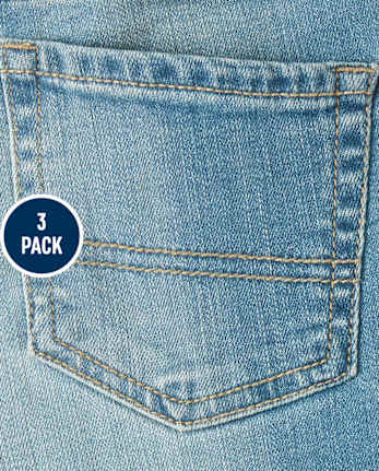 Boys Straight Jeans 3-Pack - Slim