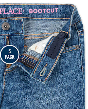 Fille jeans ajustés 3-Pack - Plus
