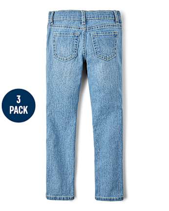 Fille jeans ajustés 3-Pack - Plus