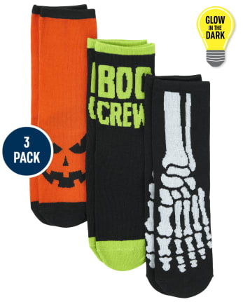 Unisex Kids Halloween Crew Socks 3-Pack
