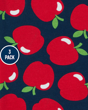 Toddler Girls Apple Leggings 3-Pack
