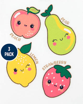 Pack de 3 tops de frutas para niñas pequeñas