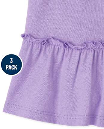Toddler Girls Rainbow Top 3-Pack