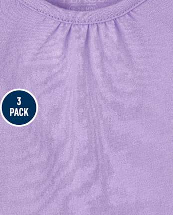 Toddler Girls Rainbow Top 3-Pack