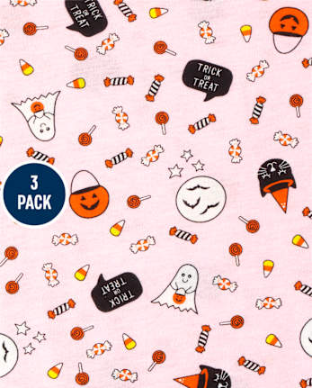 Toddler Girls Halloween Tops 3-Pack