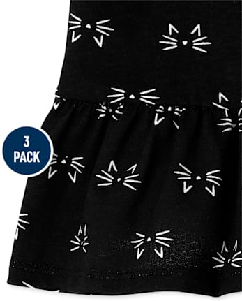 Toddler Girls Halloween Tops 3-Pack