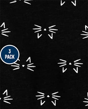 Toddler Girls Halloween Tops 3-Pack